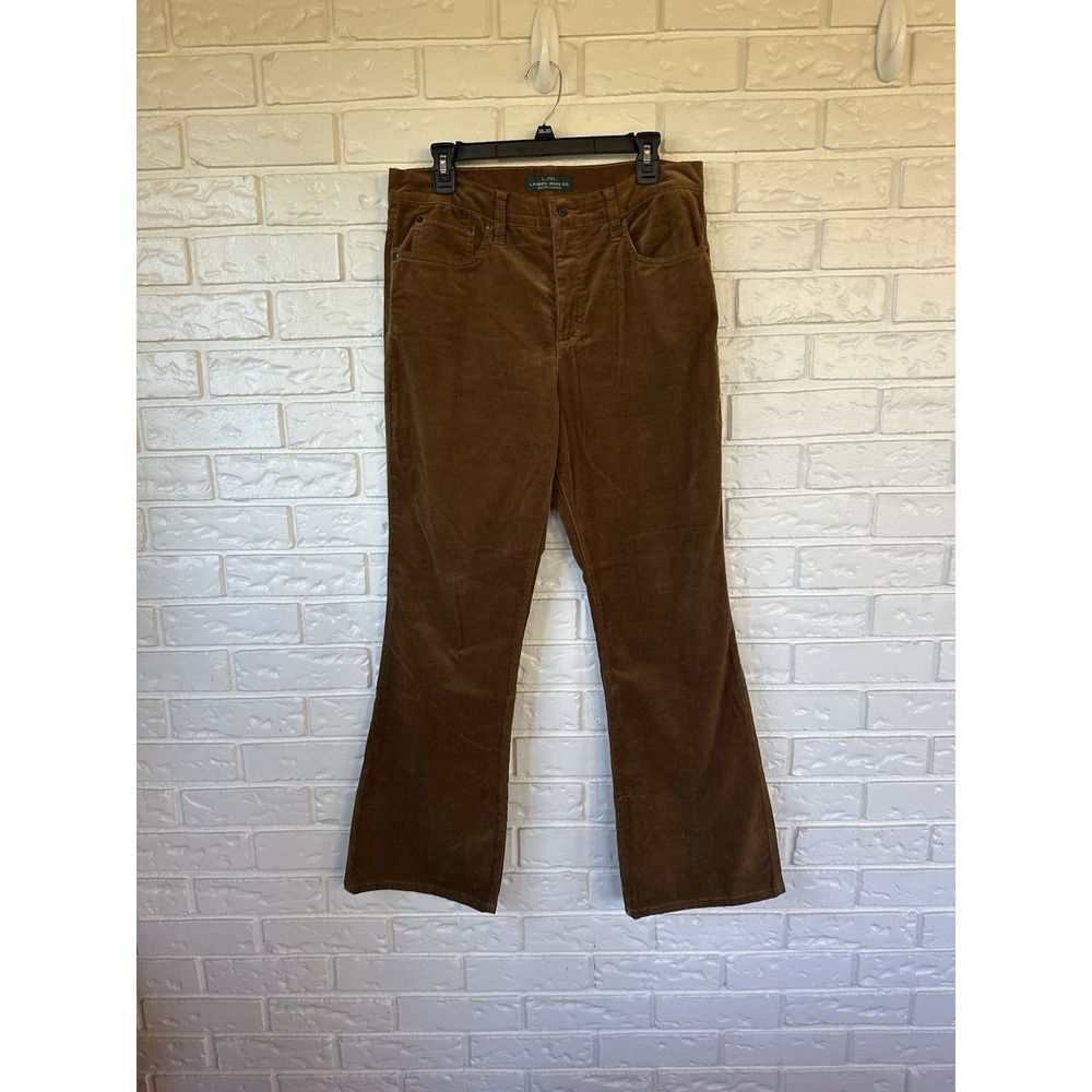 Ralph Lauren LRL Brown Corduroy Pants Size 10 – 70s Boho Fall Flare
